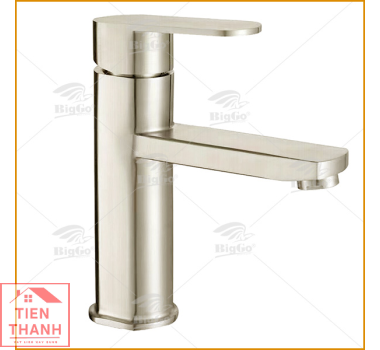 Vòi lavabo nóng lạnh vuông INOX 304 BG-1202-I-2